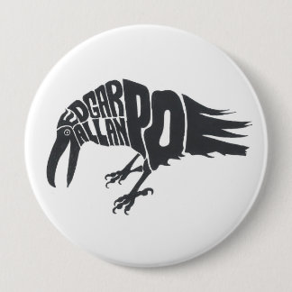 Badge Rond 10 Cm Edgar Allen Poe - Raven