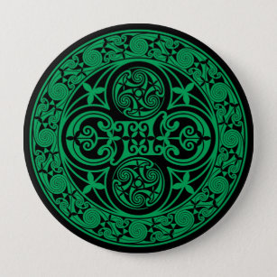 Badge Rond 10 Cm Eire : Ambigram irlandais celtique