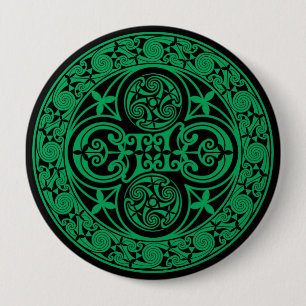 Badge Rond 10 Cm Eire : Ambigramme irlandais celtique