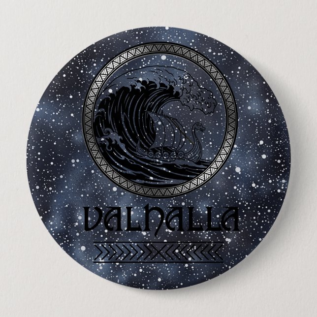 Badge Rond 10 Cm El Valor del Vikingo (Devant)