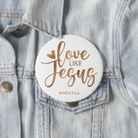 Elegant Typografy Love Like Jésus | Gold