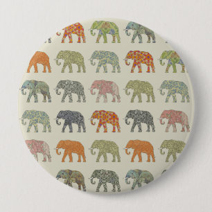 Badge Rond 10 Cm Élément Coloré Motif Animal Contemporain