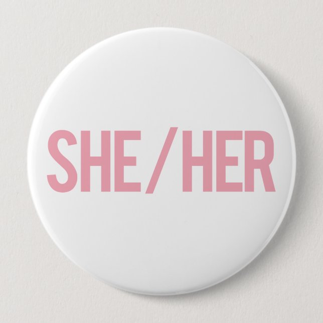 Badge Rond 10 Cm Elle/ses boutons (Devant)