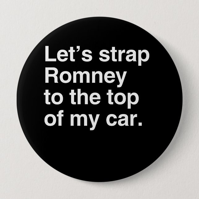 Badge Rond 10 Cm Embrassons Romney au sommet de ma voiture.png (Devant)