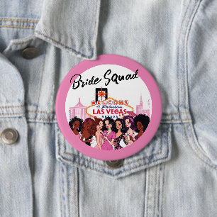 Badge Rond 10 Cm Enterrement de vie de jeune fille Pink Vegas