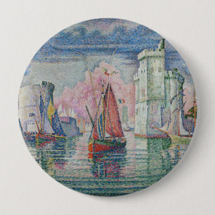 Badge Rond 10 Cm Entrée du port de La Rochelle, Paul Signac