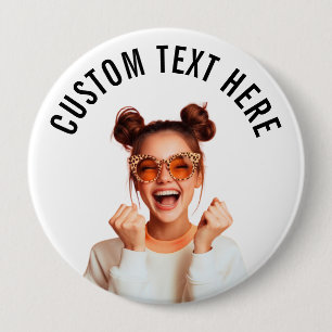 Badge Rond 10 Cm Épinglette personnalisée avec photo et texte de 4