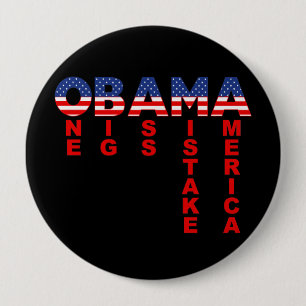 Badge Rond 10 Cm Erreur Obama 1