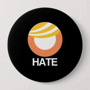 Badge Rond 10 Cm ESPOIR (Obama) contre la HAINE (atout)
