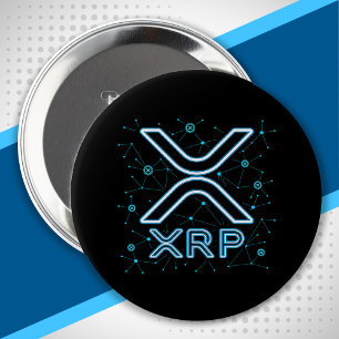 Badge Rond 10 Cm Étoiles de chiffrement XRP Cryptomonnaie XRPL Bloc