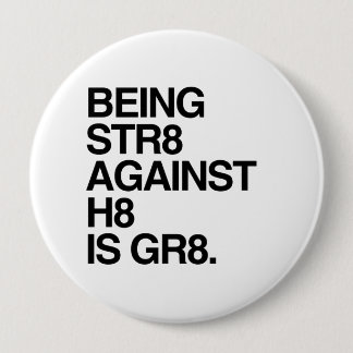 BADGE ROND 10 CM ÊTRE ST8 CONTRE H8
