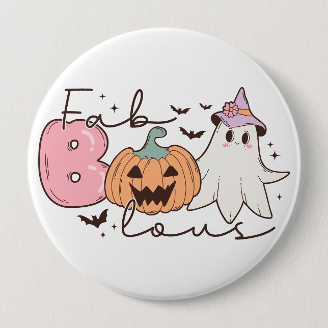 Badge Rond 10 Cm Fabuleux Halloween (Devant)