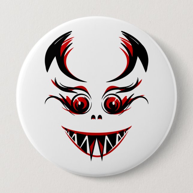Badge Rond 10 Cm Face déplaisante (Devant)