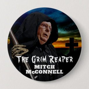 Badge Rond 10 Cm Faucheuse de Mitch McConnell