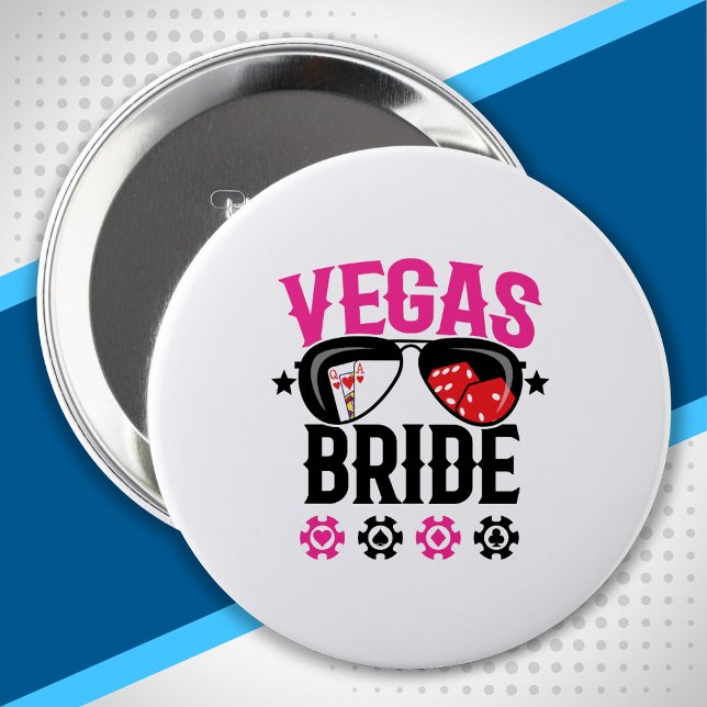 Badge Rond 10 Cm Fête de Vegas Wedding (Créateur téléchargé)