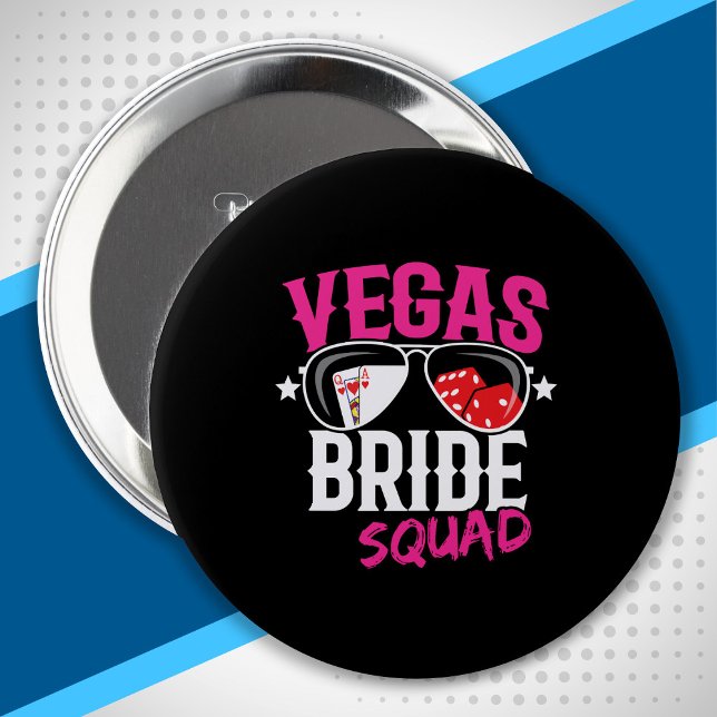 Badge Rond 10 Cm Fête de Vegas Wedding Bride (Créateur téléchargé)