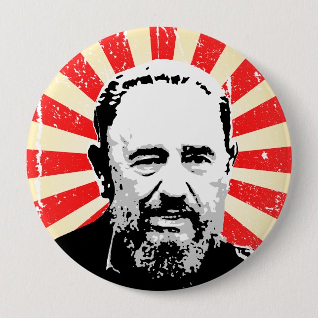 Badge Rond 10 Cm Fidel Castro (Devant)