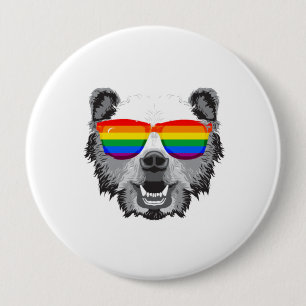 Badge Rond 10 Cm Fierté de l'ours grizzli