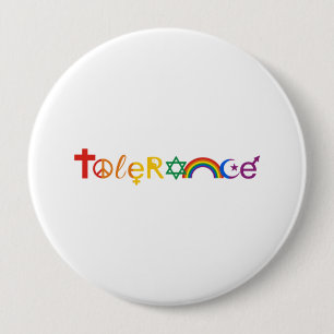 BADGE ROND 10 CM FIERTÉ DE TOLÉRANCE - .PNG