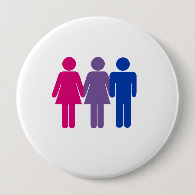 Badge Rond 10 Cm Fille bisexuelle (Devant)