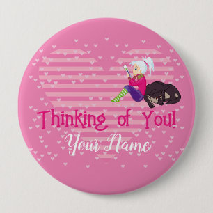 Badge Rond 10 Cm Fille Être amoureuse