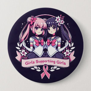Badge Rond 10 Cm Filles Soutien aux filles