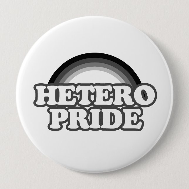Badge Rond 10 Cm Fiorté hétérosexuelle (Devant)