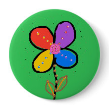 Fleur de trèfle à quatre feuilles colorée dessinée