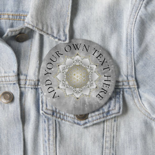 Badge Rond 10 Cm Fleur De Vie - Blossoms Mandala 1