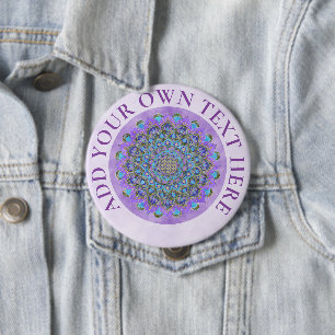 Badge Rond 10 Cm Fleur De Vie - Mandala India Style 2