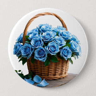Badge Rond 10 Cm Fleurs