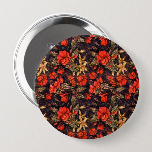 Badge Rond 10 Cm Fleurs anciennes d'Alexandra Cook aka Linandara (Devant & derrière)