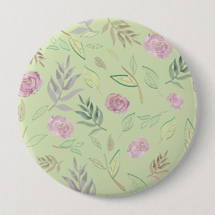 Badge Rond 10 Cm Fleurs d'aquarelle festive 4
