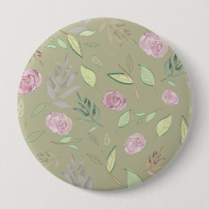 Badge Rond 10 Cm Fleurs d'aquarelle festive 5