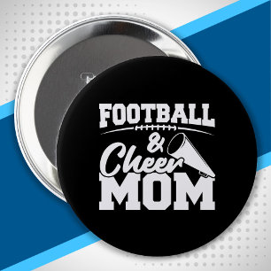Badge Rond 10 Cm Football et Cheer Mom - Sports lycéens
