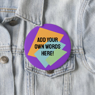 Badge Rond 10 Cm Formes rétro personnalisées