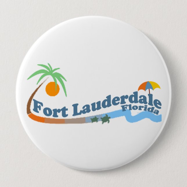 Badge Rond 10 Cm Fort Lauderdale. (Devant)
