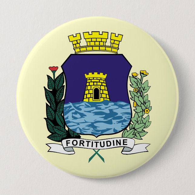 Badge Rond 10 Cm Fortaleza Ceara, Brésil (Devant)