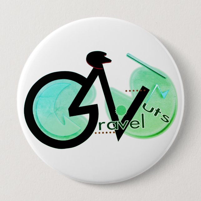 Badge Rond 10 Cm Fous du Gravel  (Devant)