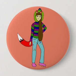 Badge Rond 10 Cm foxgirl
