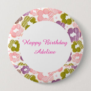 Badge Rond 10 Cm Fraise, Matcha, Chocolat Et Obe Mochi Donuts