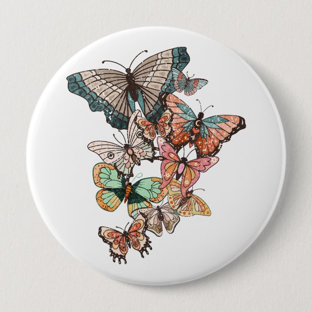 Badge Rond 10 Cm Frotter dans le ressort (Devant)