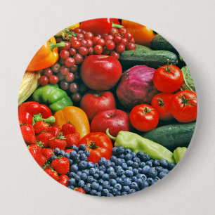 Badge Rond 10 Cm fruits et légumes