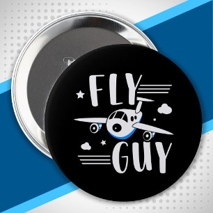 Badge Rond 10 Cm Futur Pilote - Voler Avec Enfants - Amateur D'Avio
