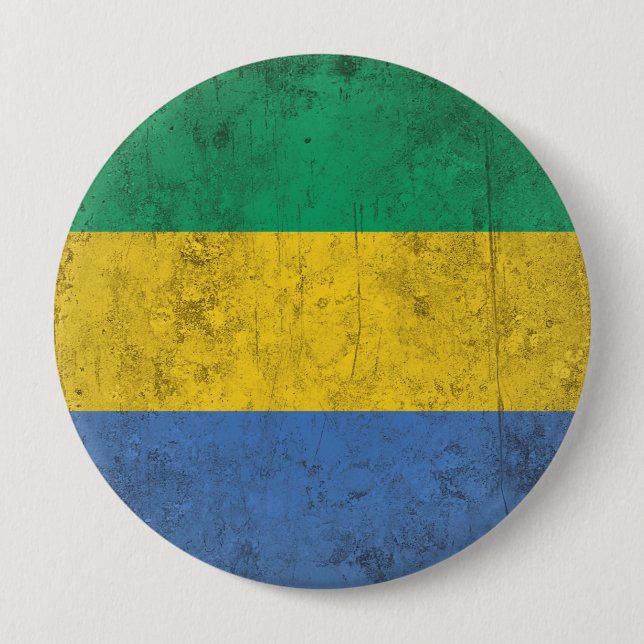Badge Rond 10 Cm Gabon (Devant)