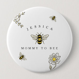 Badge Rond 10 Cm Gaffez la maman d'abeille de Buzzy d'abeille à