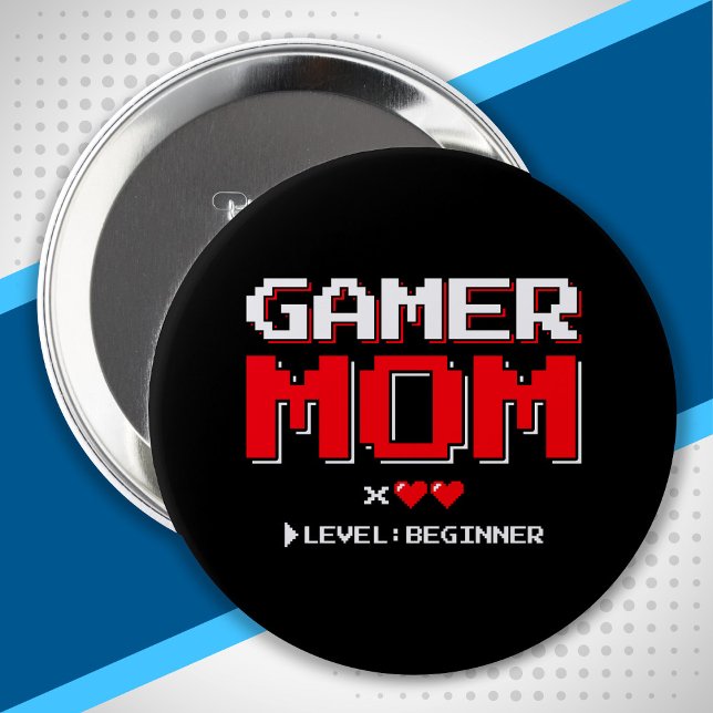 Badge Rond 10 Cm Gamer Maman Nouvelle Mère des jumeaux Babies Faire (Créateur téléchargé)
