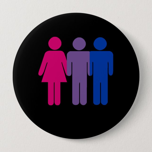 Badge Rond 10 Cm Garçon bisexuel (Devant)