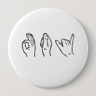 Badge Rond 10 Cm GAY EN LANGUE SIGNE -.png