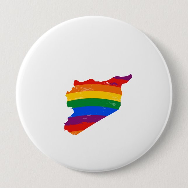 BADGE ROND 10 CM GAY PRIDE DE LA SYRIE (Devant)